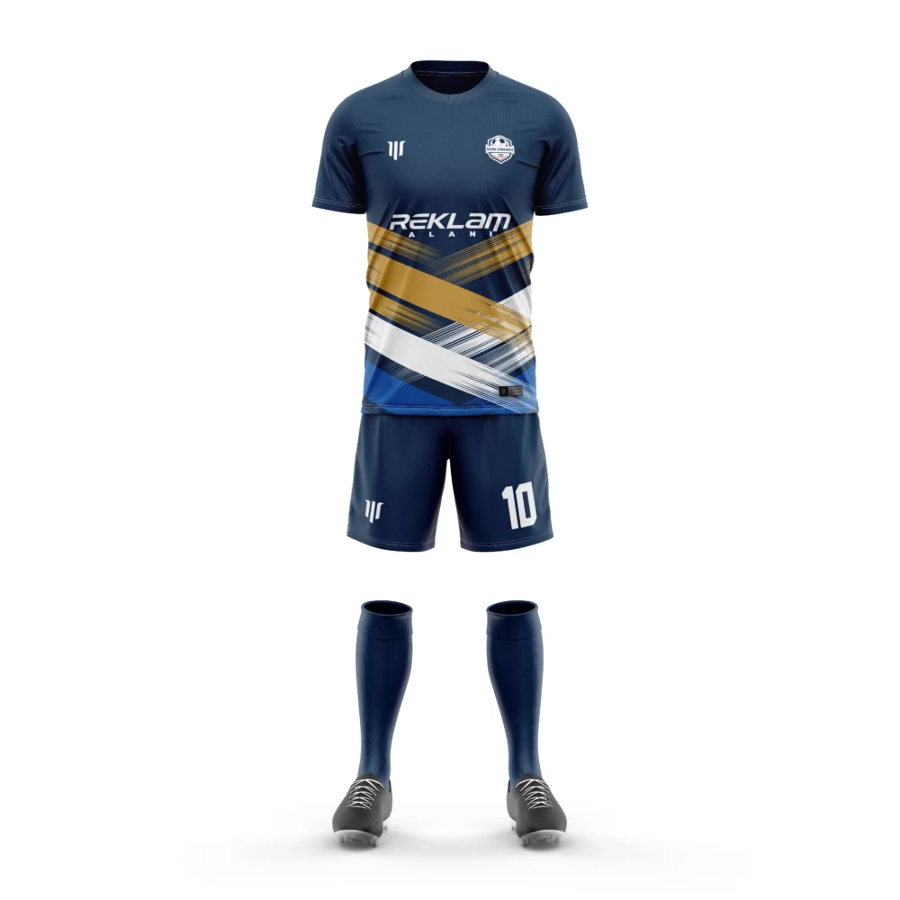 Marinspor Futbol Forma F094 Lacivert-Gold-Beyaz-Mavi