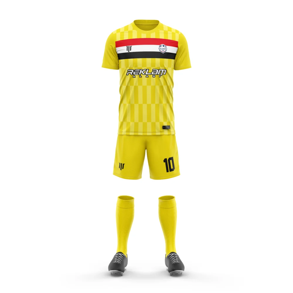Marinspor Futbol Forma F098 Sarı-Kırmızı-Beyaz-Siyah