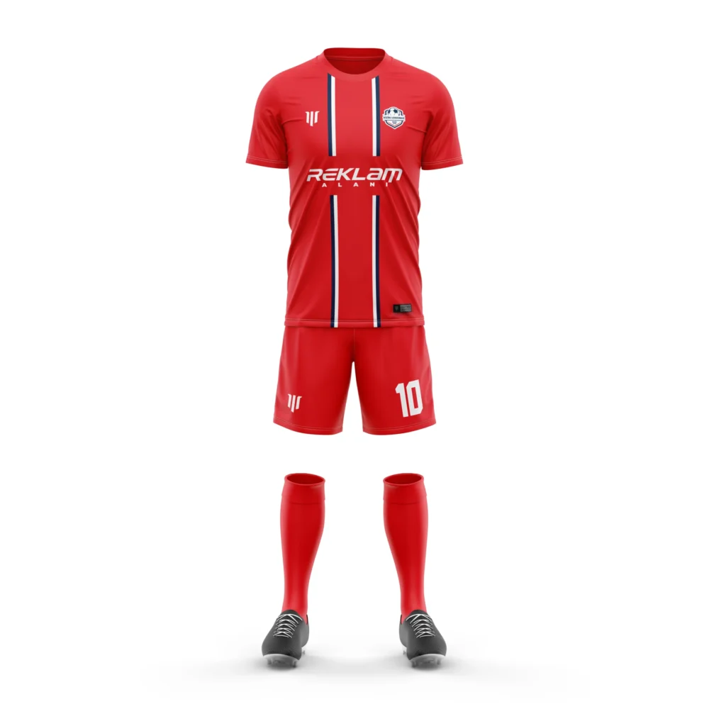 Marinspor Futbol Forma F081 Kırmızı-Siyah-Beyaz