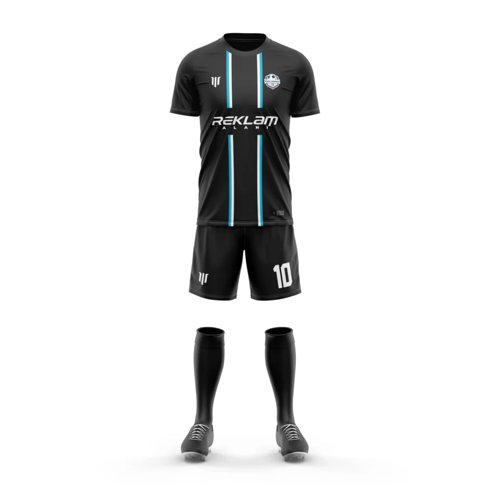 Marinspor Futbol Forma F081 Siyah-Turkuaz-Beyaz