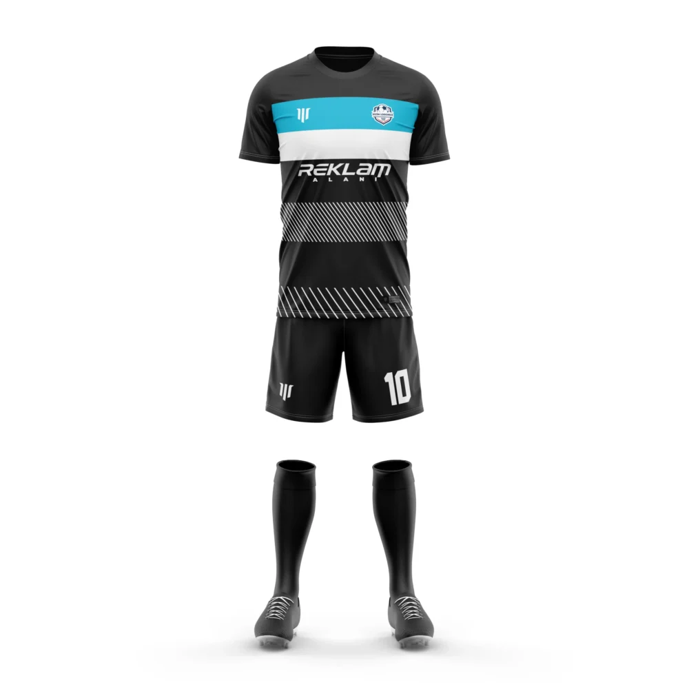 Marinspor Futbol Forma F082 Siyah-Turkuaz-Beyaz