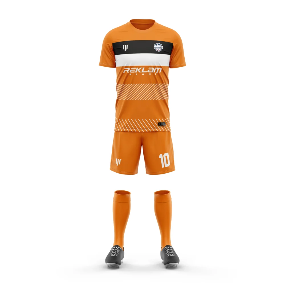 Marinspor Futbol Forma F082 Turuncu-Siyah-Beyaz
