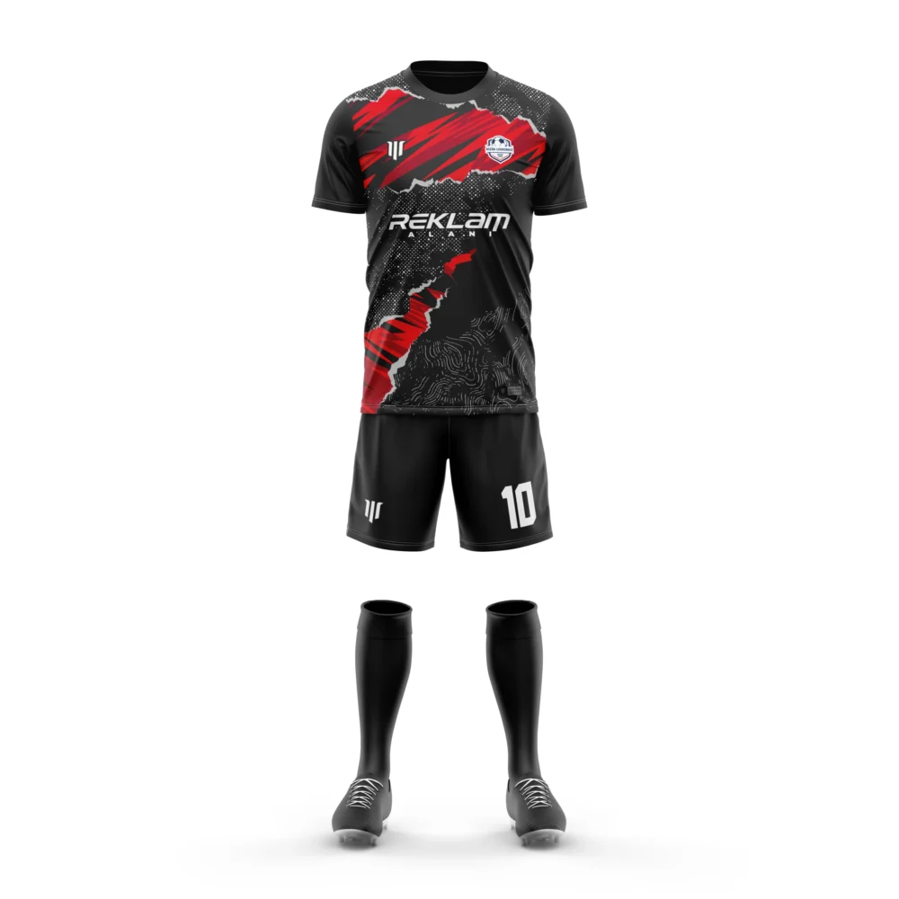 Marinspor Futbol Forma F090 Kırmızı-Siyah