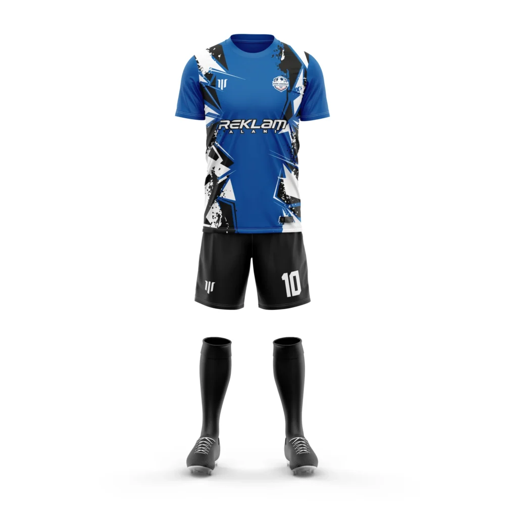 Marinspor Futbol Forma F093 Mavi-Siyah-Beyaz