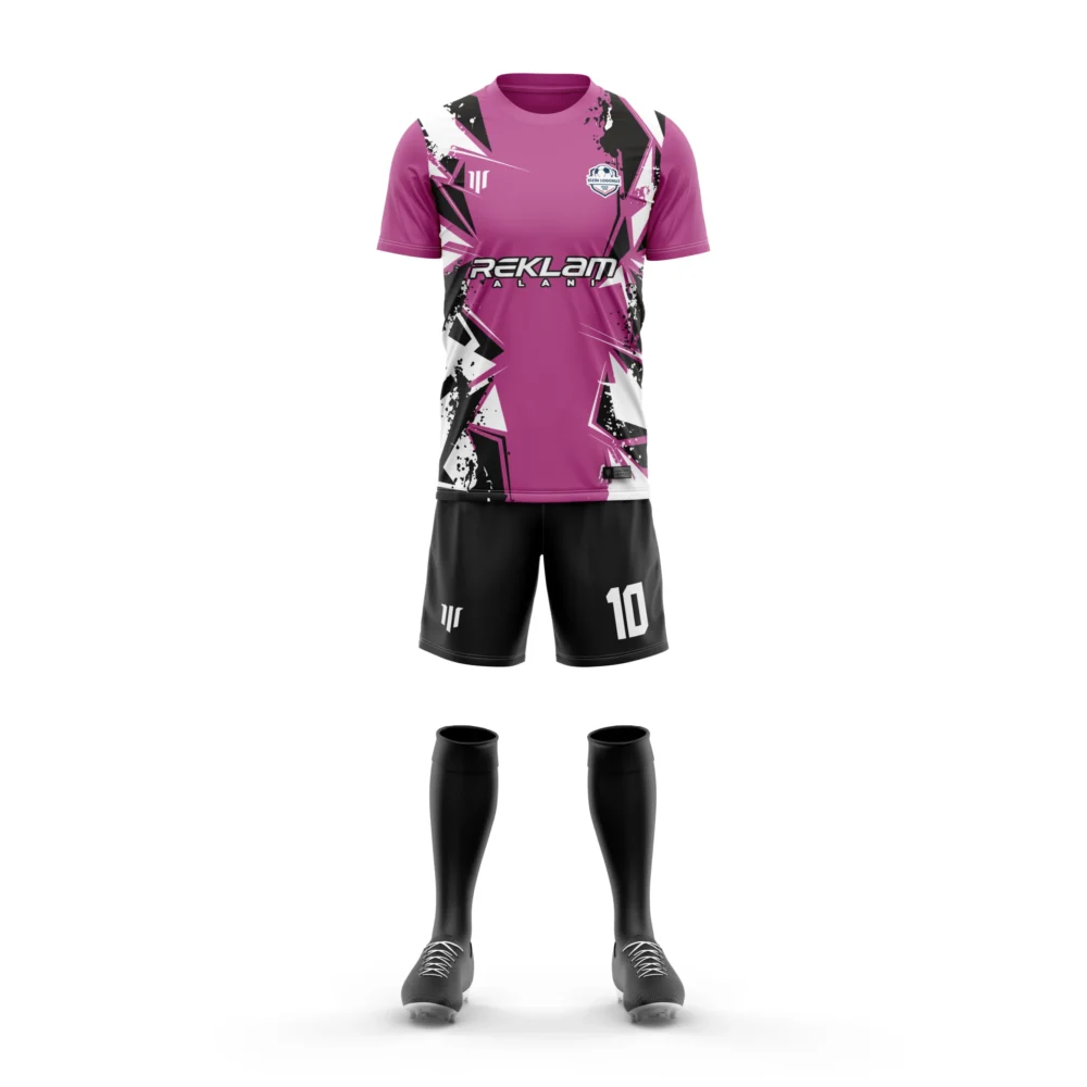 Marinspor Futbol Forma F093 Pembe-Siyah-Beyaz