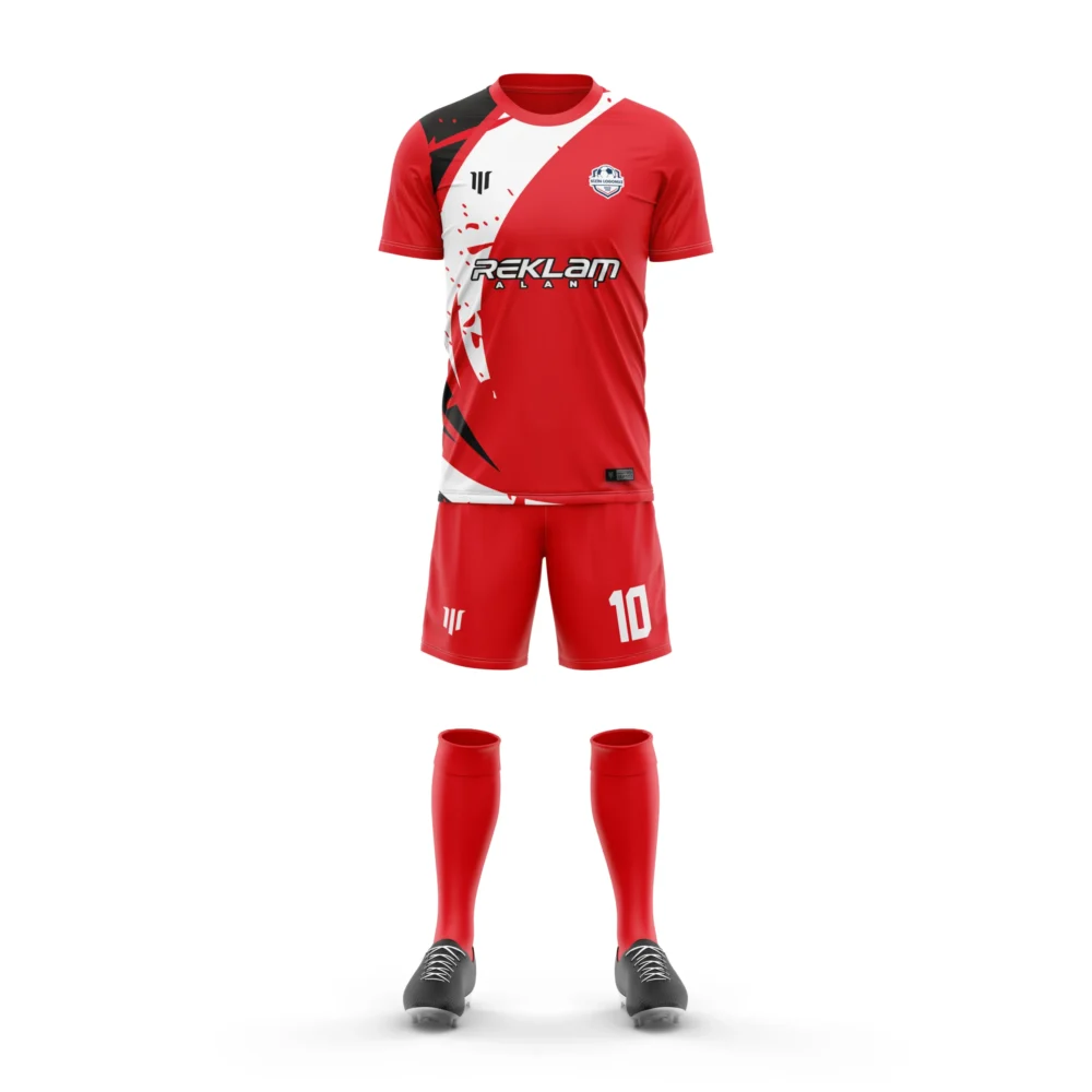 Marinspor Futbol Forma F104 Kırmızı-Beyaz-Siyah