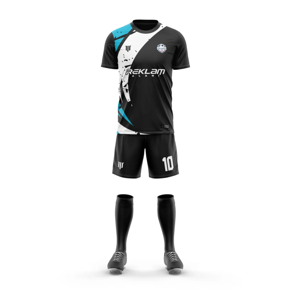 Marinspor Futbol Forma F104 Siyah-Beyaz-Turkuaz