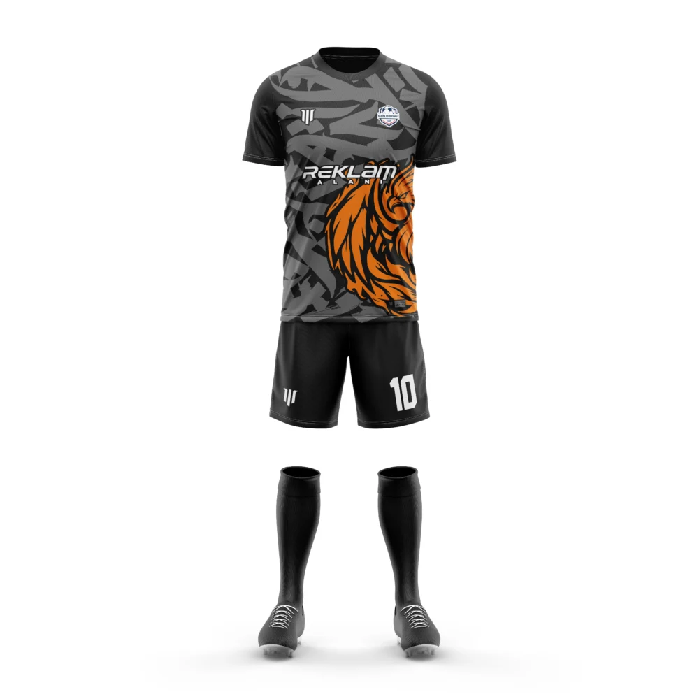 Marinspor Futbol Forma F108 Turuncu-Siyah-Gri