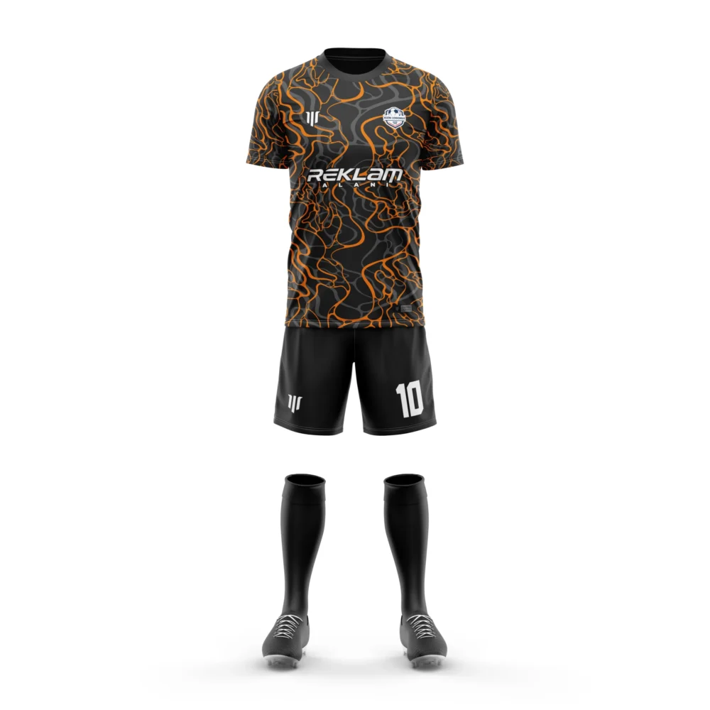 Marinspor Futbol Forma F109 Turuncu-Siyah-Gri